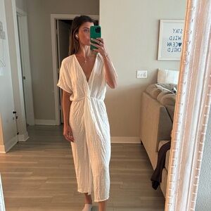 NWT White V-Neck Cover Up Dress